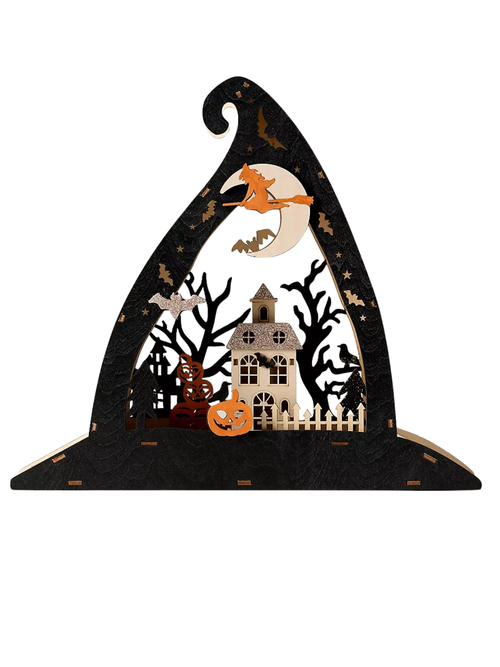 Ghostly Light-Up Mantle Decor