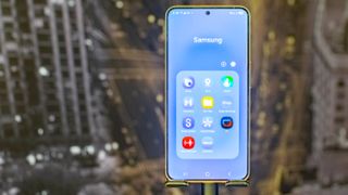 Samsung Galaxy S25 showing the folder of Samsung apps preinstalled on the devices