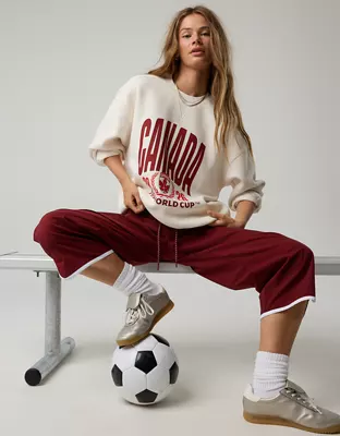 Fwc26&amp;trade; Offline by Aerie Cloud Fleece Oversized Crewneck Sweatshirt