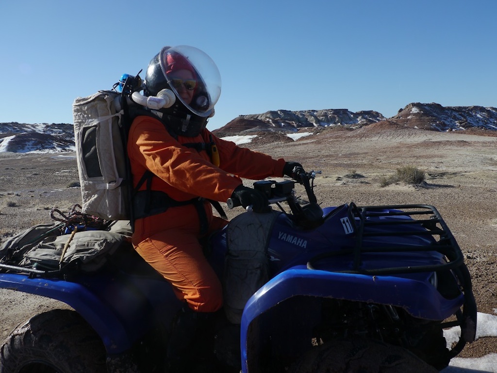 Commander Paula Crock Rides ATV