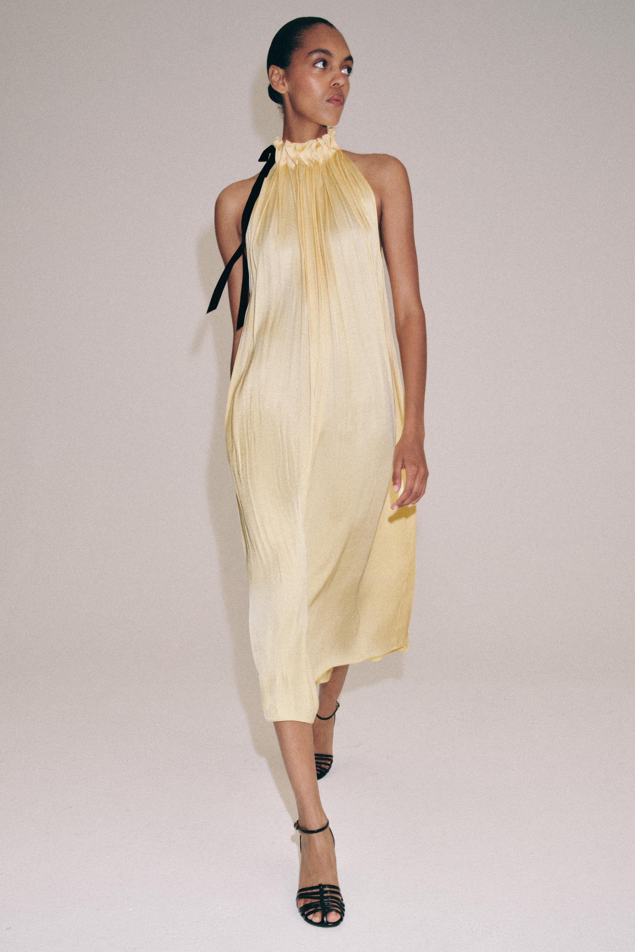 Zw Collection Satin Halter Dress