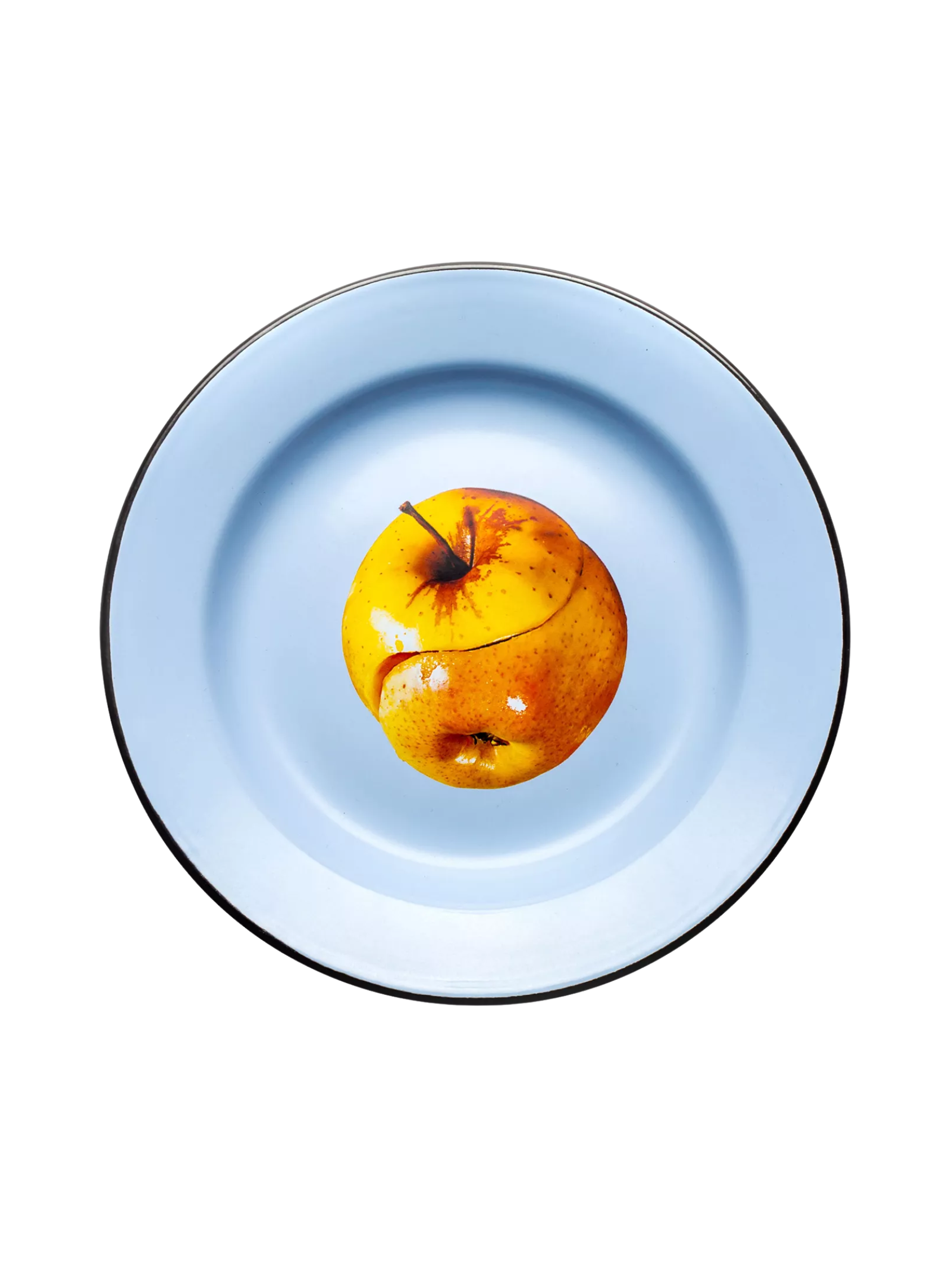 Seletti X Toiletpaper Apple Enamel-Plated Metal Plate 26cm