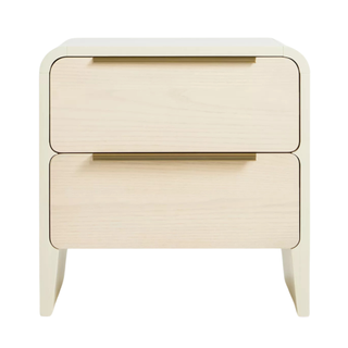 An ivory wood nightstand