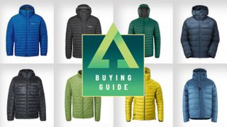 Collage of the best down jackets