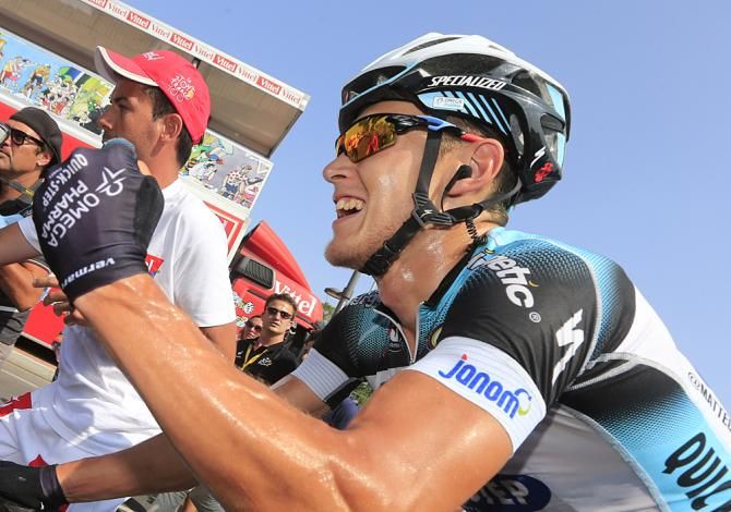 Matteo Trentin (Omega Pharma-Quickstep) was overjoyed after his win