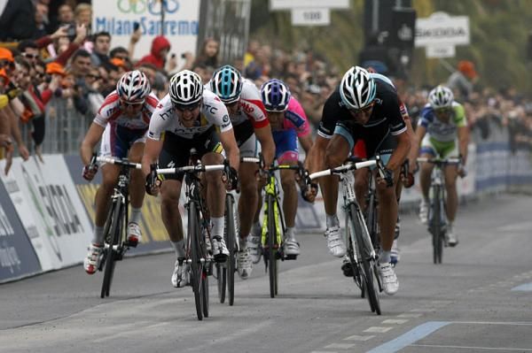 The sprint is on to decide the victor of the 2011 edition of Milan-San Remo.
