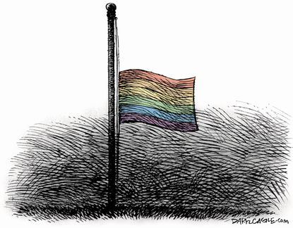 Editorial Cartoon U.S. Orlando Shooting Flag