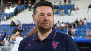 Head coach Crystal Palace Pierre Sage looks on during Crystal Palace v AlUla FC - Pre-Season Friendly at Giuseppe Sinigaglia Stadium on July 31, 2026 in Como, Italy