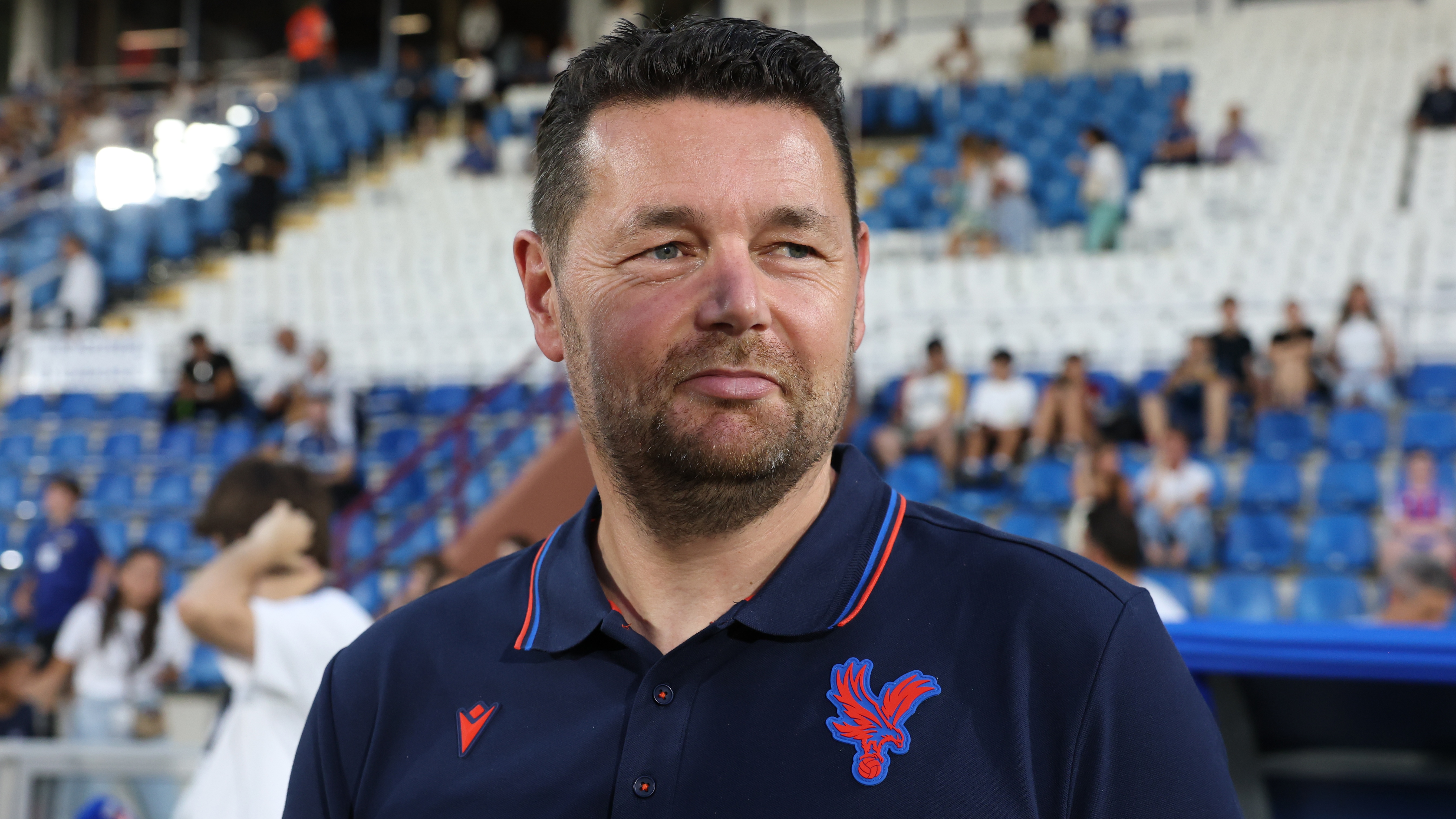 Head coach Crystal Palace Pierre Sage looks on during Crystal Palace v AlUla FC - Pre-Season Friendly at Giuseppe Sinigaglia Stadium on July 31, 2026 in Como, Italy