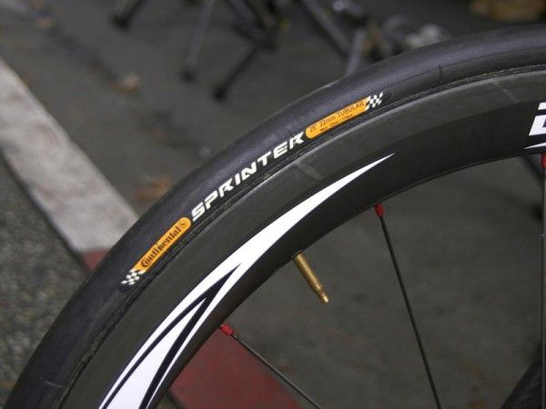 Wilson's bike is fitted with a 50mm-deep Shimano Dura-Ace carbon tubular up front&hellip;