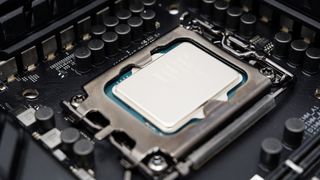 Intel Core i5 13400F CPU in a motherboard socket