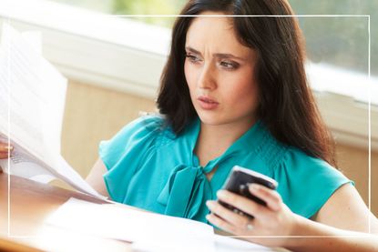 Women on the phone seeking help with her bills