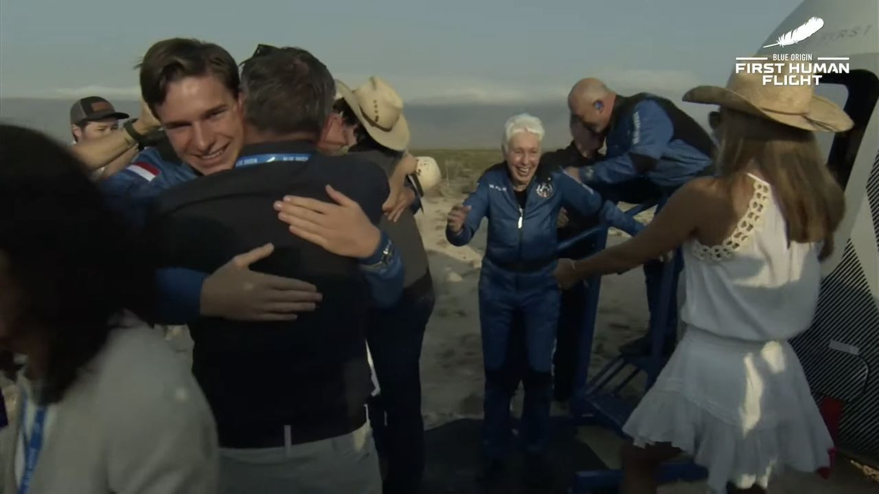 Wally Funk, 82, has become the oldest person to go to space.