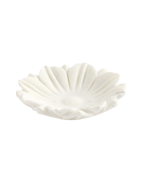 Floral White Marble Catchall