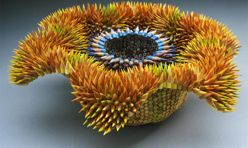 Coupled with everything she learnt in her bead work, Maestre's pencil urchins were born