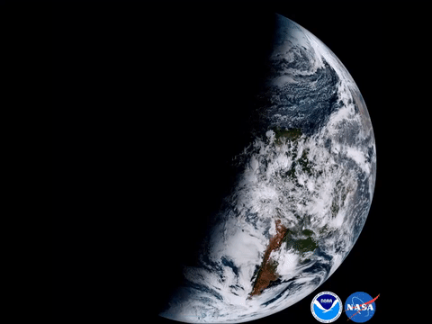 NOAA's GOES-16 satellite created the composite images that make up this animation in January 2017.