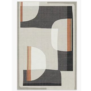 grey geometric rug