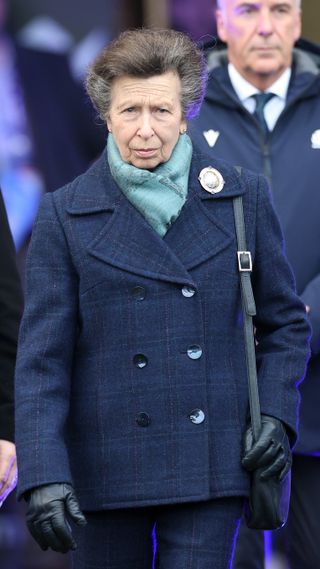 Princess Anne is seen during the Guinness Six Nations 2025 match between Scotland and Italy