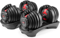 Bowflex SelectTech 552 Adjustable Dumbbells: was $549 now $429 @ Amazon
The SelectTech 552 are among the best adjustable dumbbells for working out at home. They can be adjusted from 5 to 52.5 pounds by simply&nbsp;rotating the dials on each dumbbell. We found they're easy to adjust between sets, have a comfortable rubberized grip, and come with some handy storage trays, complete with a safety strap.&nbsp;You also get a 1-year JRNY membership ($149 value), which offers on-demand workout classes and videos.&nbsp;Note that it was selling for $379 yesterday. 
Price check: $429 @ Best Buy | $601 @ Walmart