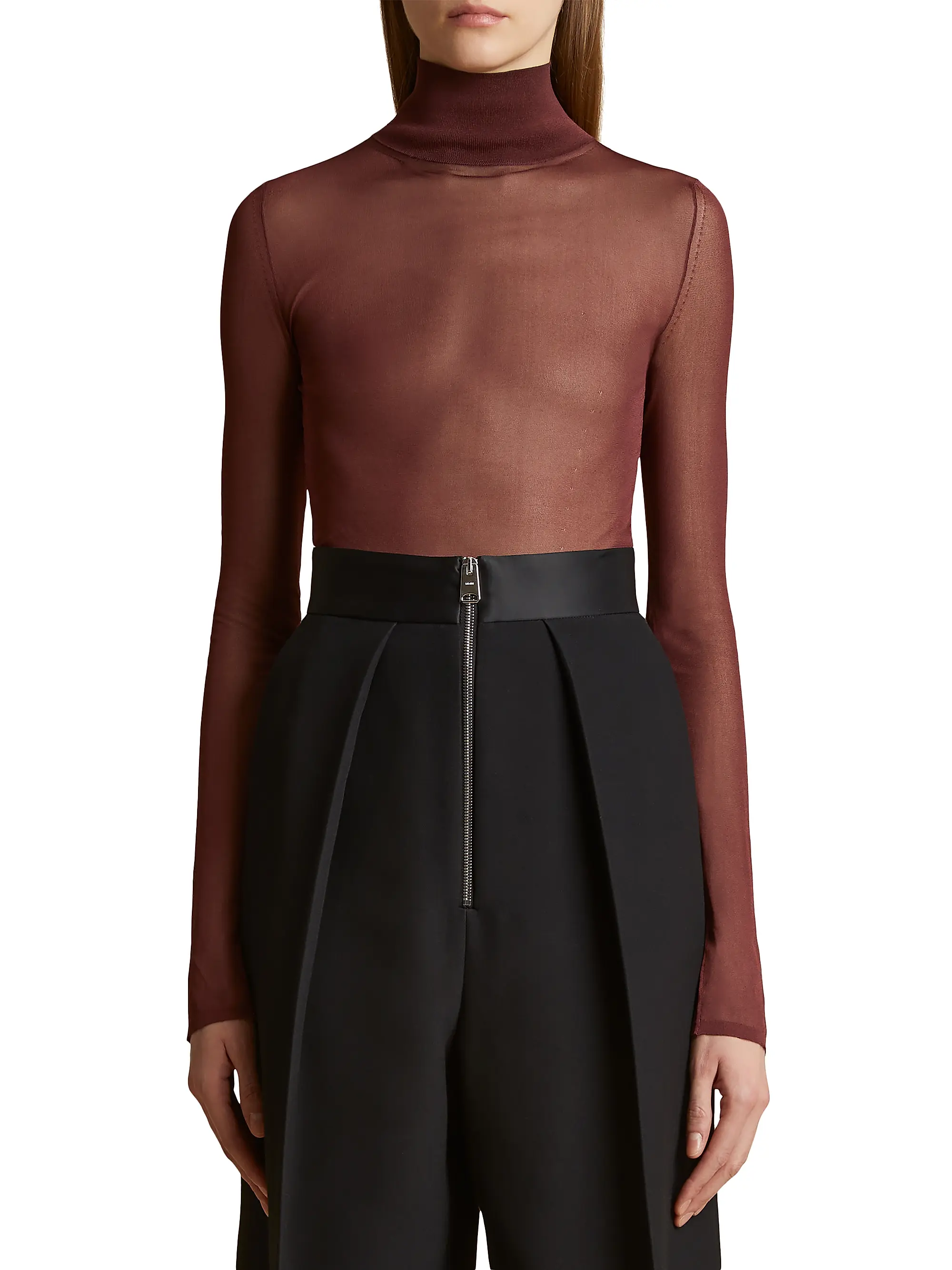Tallin Sheer Turtleneck Bodysuit