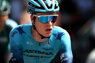 Stefan De Bod Stefan de Bod (Astana Qazaqstan) of South Africa finishes in bunch sprint on stage 2 of 2022 La Route dOccitanie