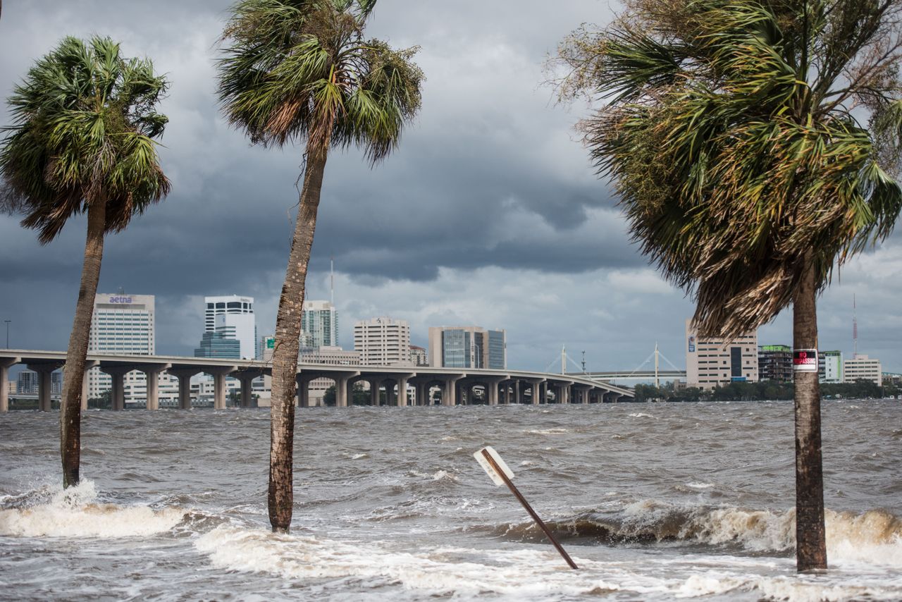 A storm surge from Hurricane Irma in Florida