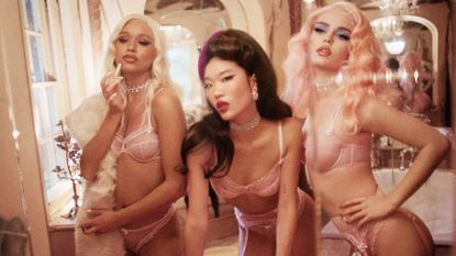 An image of three models wearing lingerie from Scarlett Gasque