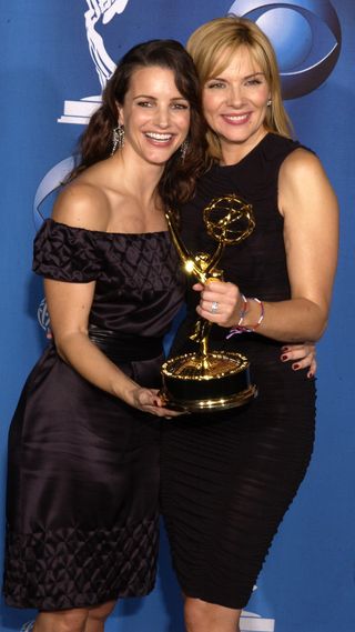 Kristin Davis and Kim Cattrall at The Emmys