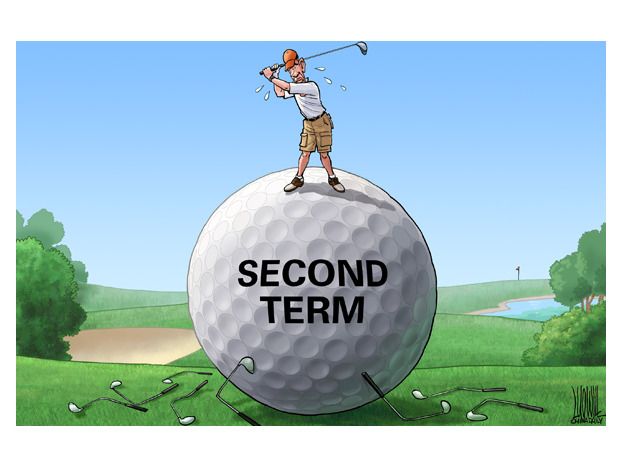 Political cartoon Obama second term