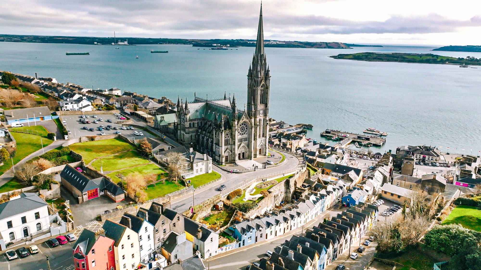 An aerial view of Cobh, Ireland