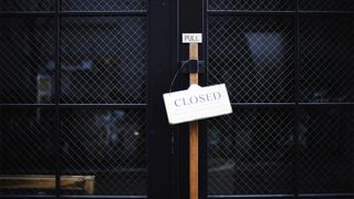 Closed sign on door