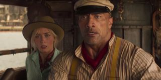 Emily Blunt and The Rock in Jungle Cruise