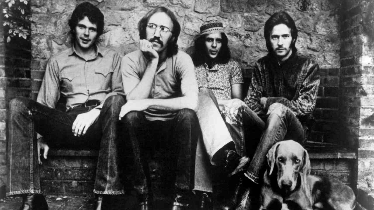 Derek & The Dominos posing for a photograph in the early 1970s