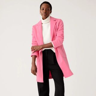 M&S pink coat - Brigitte Macron’s bubblegum pink trench coat