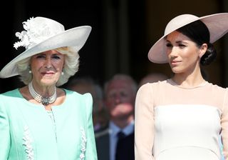 Omid Scobie's Endgame: Queen Camilla and Meghan Markle at a royal engagment