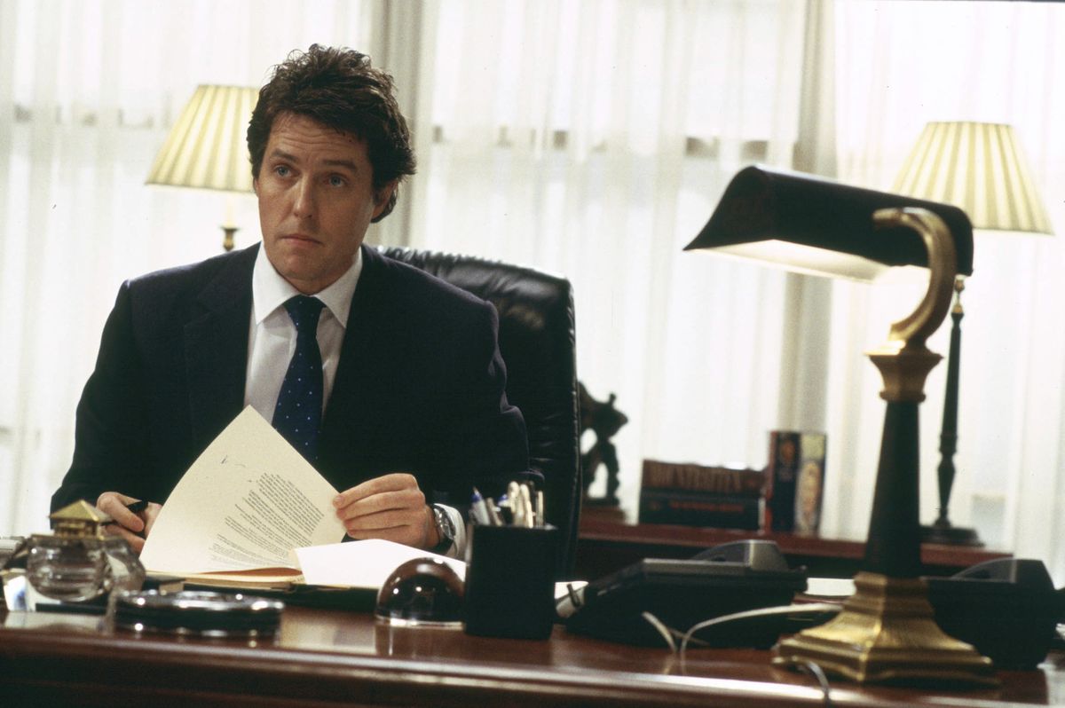 Hugh Grant in Love Actually.