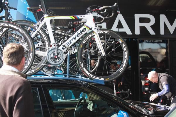 Thor Hushovd's distinctive bike.