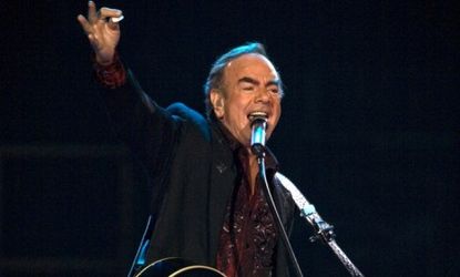 Neil Diamond rocks out during the 2008 "Home Before Dark" tour. 