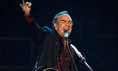 Neil Diamond rocks out during the 2008 &amp;quot;Home Before Dark&amp;quot; tour. 