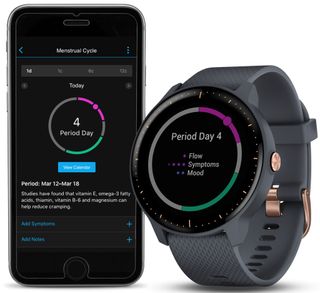 Garmin Connect app with women's health tracking