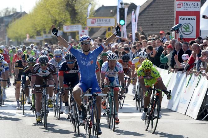 Nacer Bouhanni (FDJ) topped Matteo Pelucchi and Francesco Chicchi