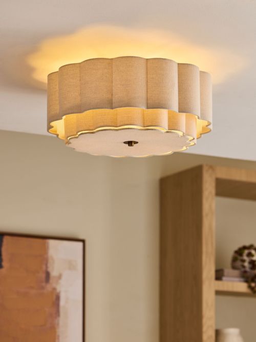 Natural Larson Flush Fitting Ceiling Light - Size One