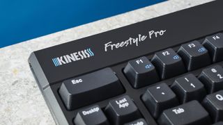 A close-up of the top left corner of a Kinesis Freestyle Pro