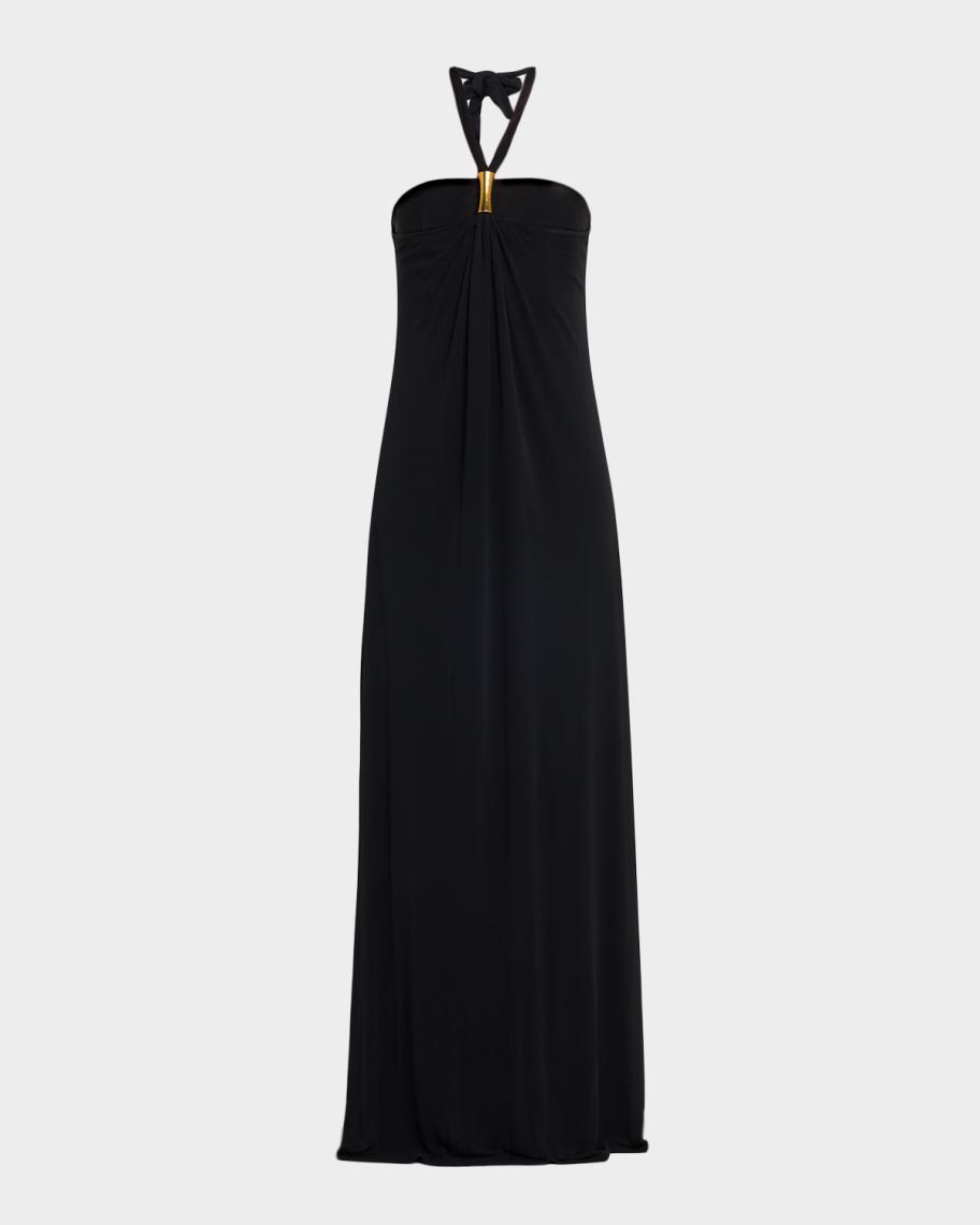 Meredith Gathered Halter Gown