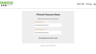 Password has been reset