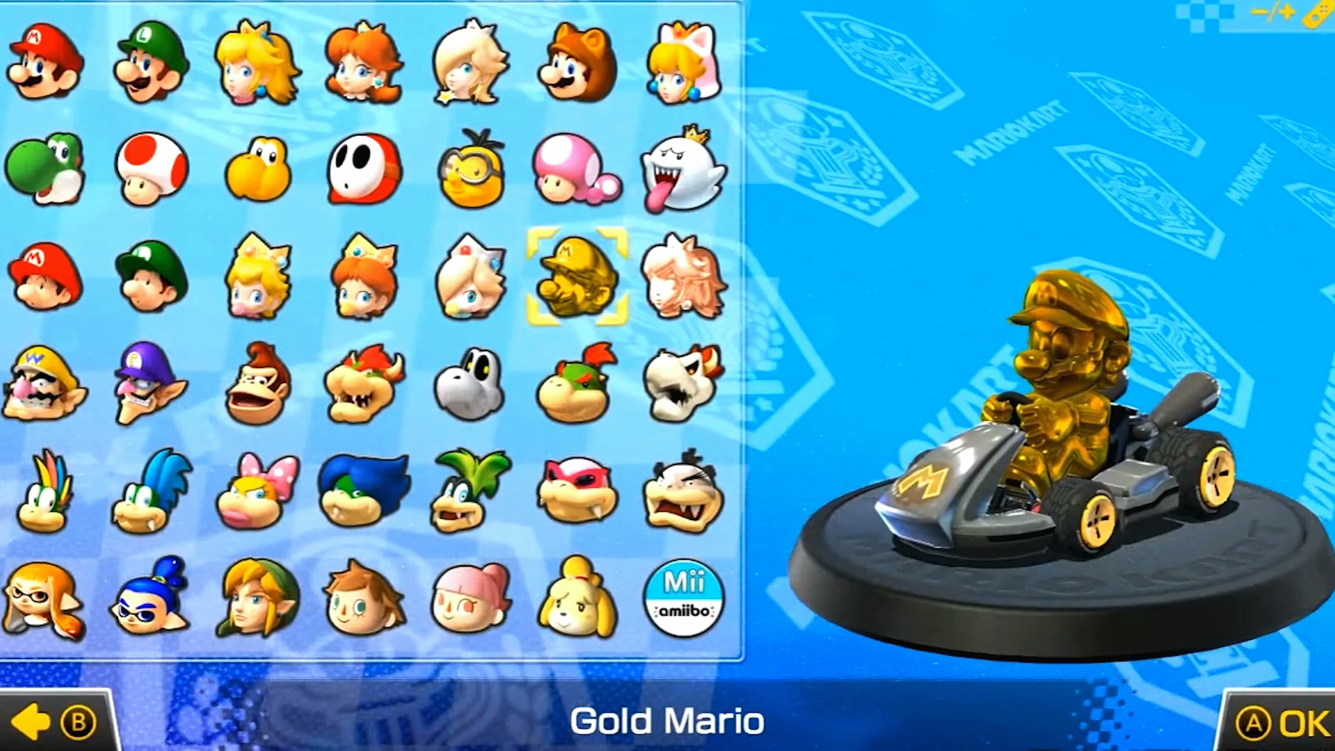 Mario Kart 8 Deluxe unlockables how to get Gold Mario, all the kart