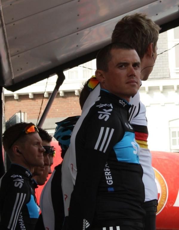Simon Gerrans looked a little nervous before the start