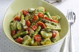 Pesto asparagus and potato salad