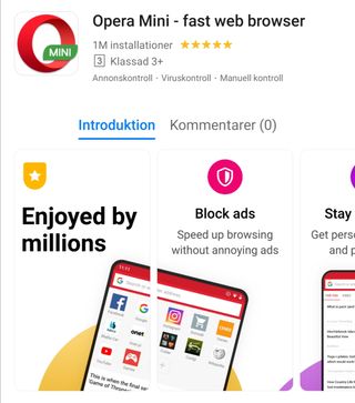 Opera – ett av få vettiga alternativ till Huaweis egna webbläsare. 