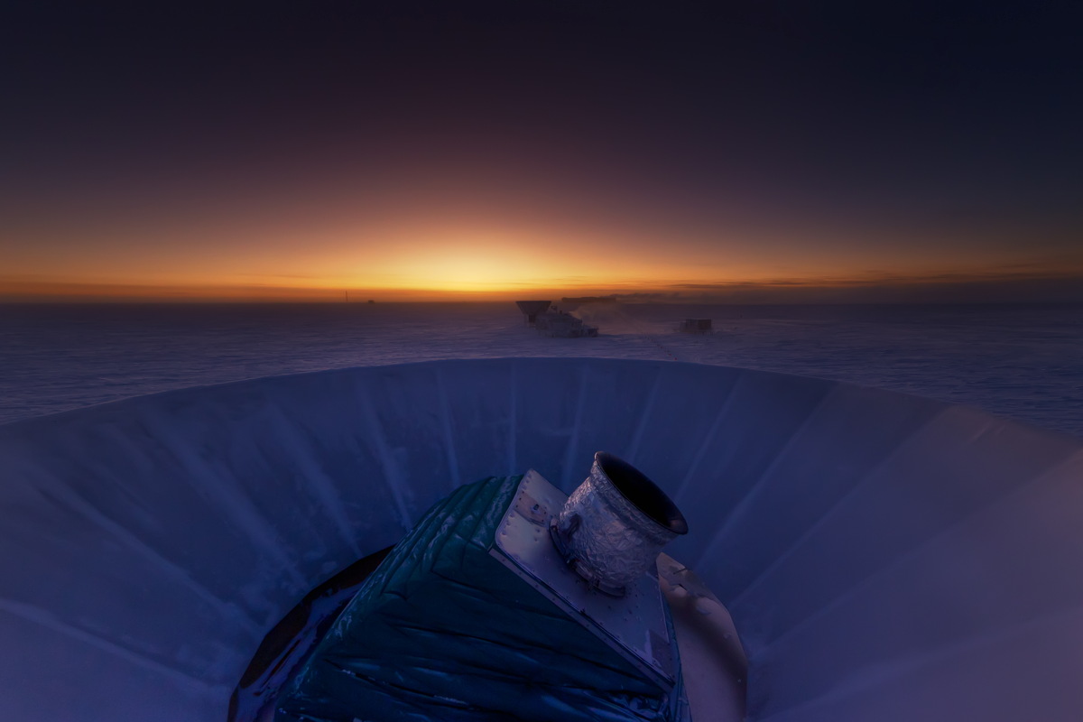 BICEP2 Telescope at Twilight